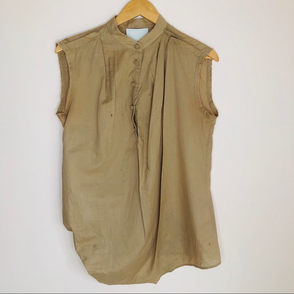 3.1 Phillip Lim button blouse camel tan drape